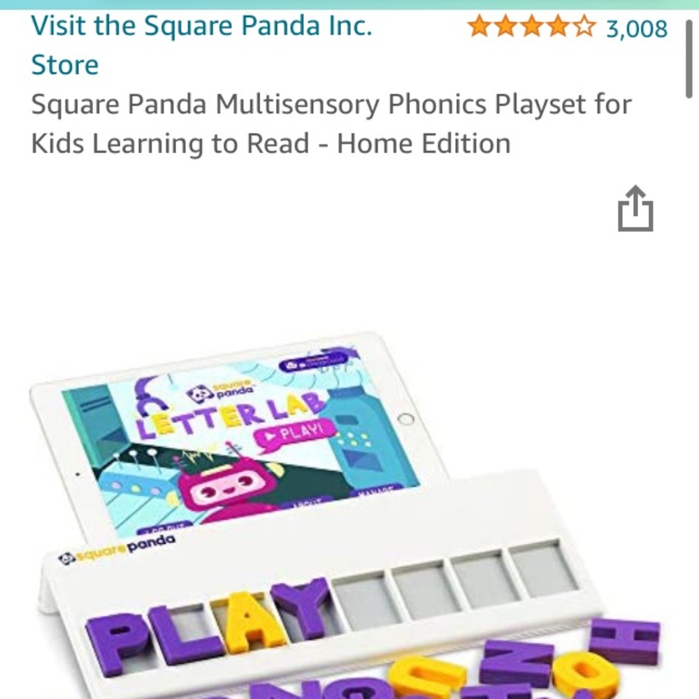 Square Panda interactive tablet game